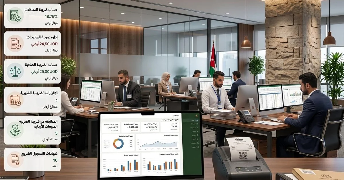 برنامج محاسبة لإدارة ضريبة المبيعات في الأردن
